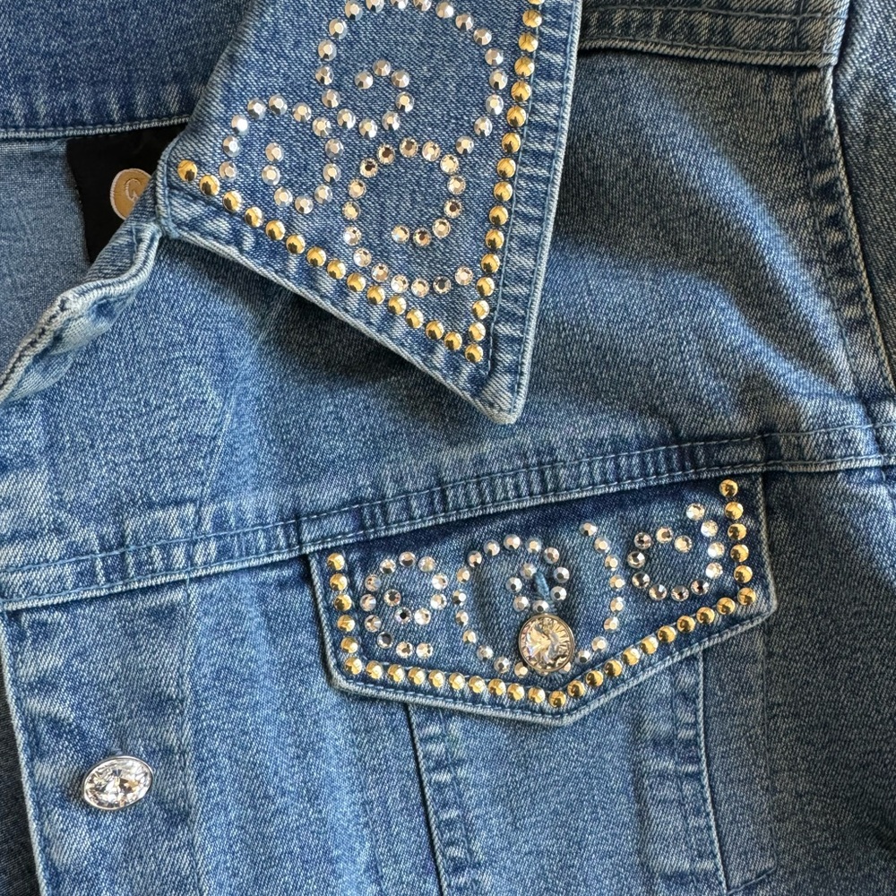 Christine Alexander Denim *Bling* Jacket, Size Medium